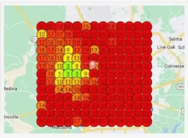 Painter Near Me SEO heatmap 1