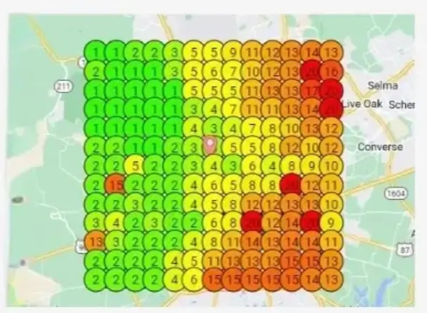 Painter Near Me SEO heatmap 2