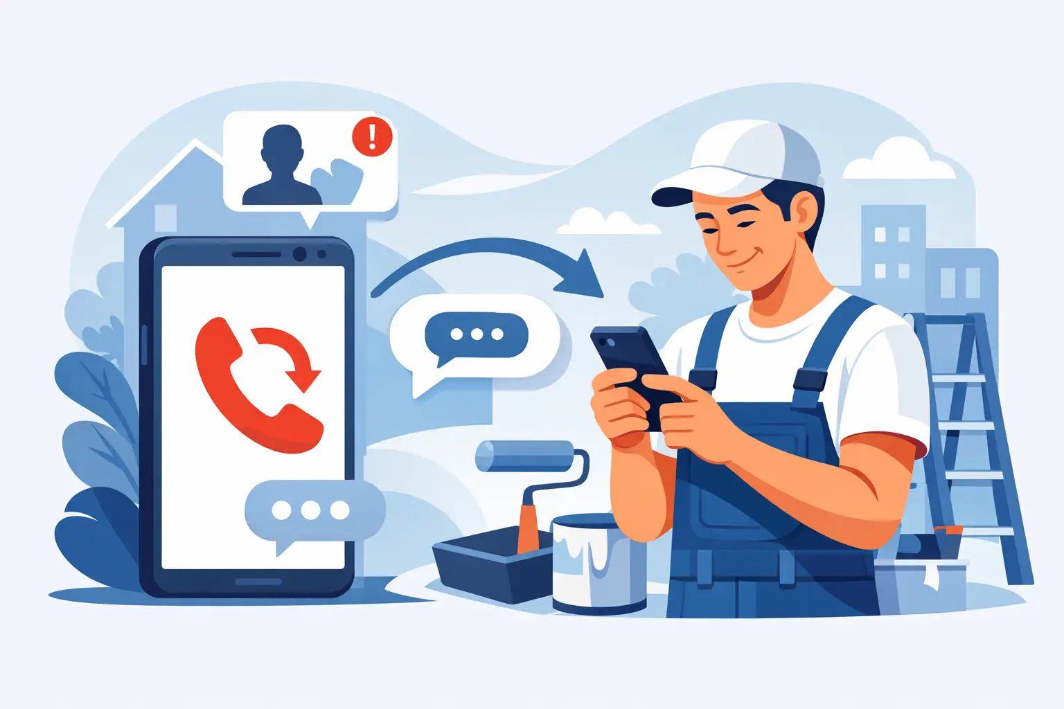 Missed Call Text Back for Painters Works