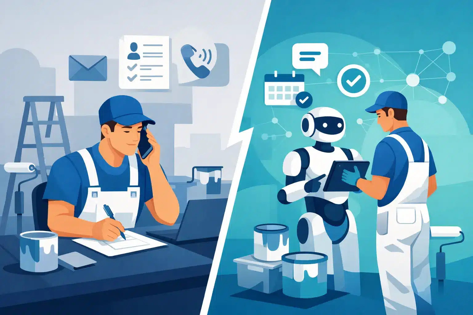 Manual Follow-Up Versus AI Follow-Up for Painters Manual Follow-Up Versus AI Follow-Up for Painters