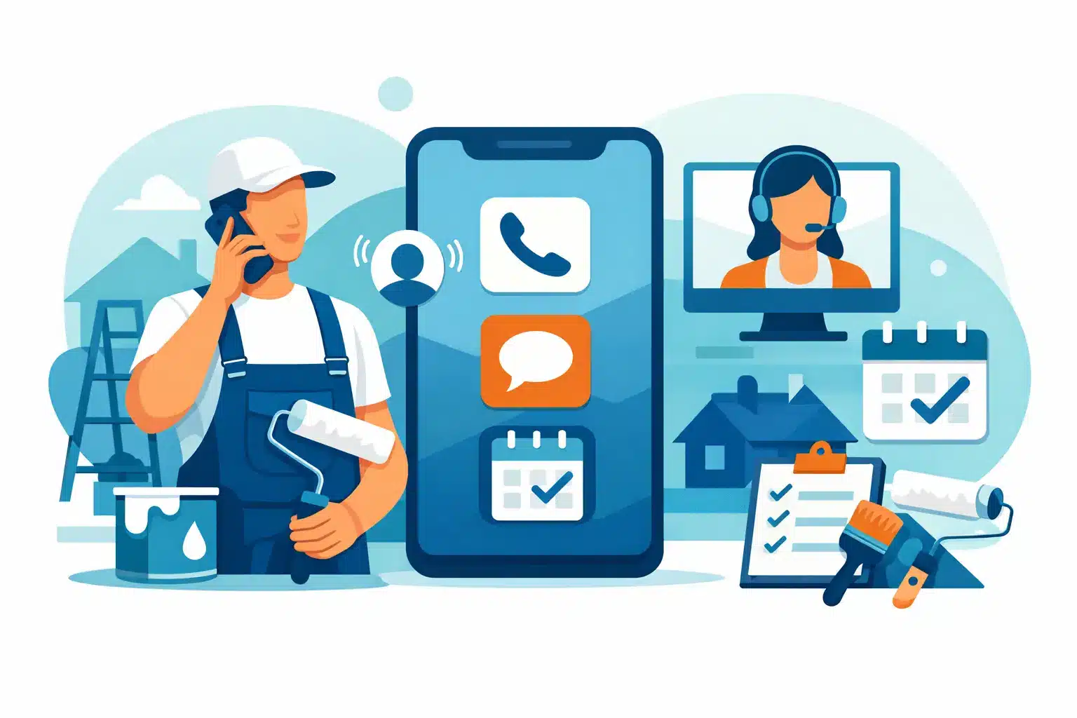 Painter Call Answering Options That Book Jobs